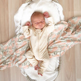 Baby Long Sleeve Zip Onesie Warm White