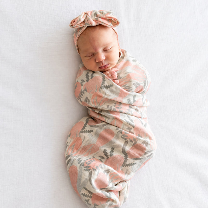 Boho Baby Organic Cotton Swaddle Wrap– Banksia