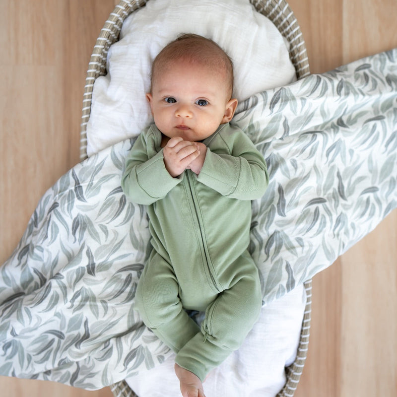 newborn baby onesie green